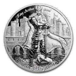 Cook Islands $10 King Arthur 2016 2 oz. 999 Ultra High Relief Proof Silver Coin