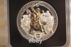Cook Islands $10 Theodore Roosevelt 2 oz Silver Coin, PF70 Ultra Cameo