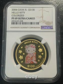 Cook Islands $100 Hello Kitty 1oz 2004 NGC PF69UC