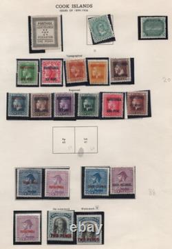 Cook Islands 1892-1946 Collection Of 68 Stamps Mint Hinged Some Never Hinged