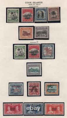 Cook Islands 1892-1946 Collection Of 68 Stamps Mint Hinged Some Never Hinged