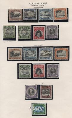 Cook Islands 1892-1946 Collection Of 68 Stamps Mint Hinged Some Never Hinged