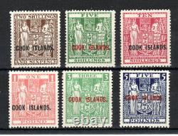 Cook Islands 1943-54 NZ Postal Fiscal opts SG 131-36 MVLH