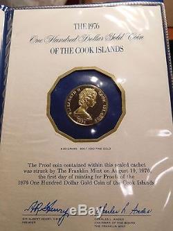 Cook Islands 1976 100 Dollar 0.900 Gold 9.60 grams Proof