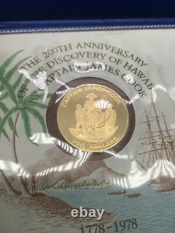 Cook Islands 1978 $200 Gold Proof Coin Captain James Cook 16.63g