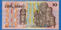 Cook Islands 1987 Matching Low Serial Set $3, $10, $20 P3a-5a, UNC Banknotes Shark