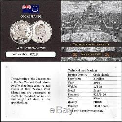 Cook Islands $2 Dollars 1/2 oz. Silver Proof 3 PCS Coin Set, Popes Canonization