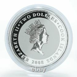 Cook Islands $2 Soyuzmultfilm Nutcracker Thumbelina Leopold set of 4 coins 2008