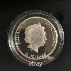 Cook Islands $20 2013 Delacroix Teugene Liberty Leading the People 3 oz Silver