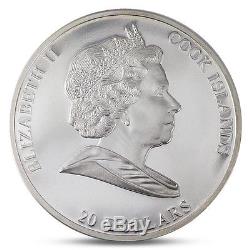 Cook Islands 20 Dollars Leonardo Da Vinci Vitruvian Man Silver / Gold 2010