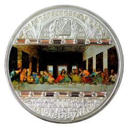 Cook Islands 20 $ Silver 3 Oz Leonardo Da Vinci Last Supper 2008 Box + Coa