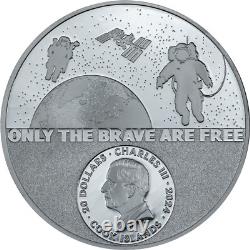 Cook Islands 20 dollars 2024 Real Heroes Astronaut 3 oz silver coin proof CIT