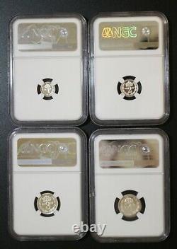 Cook Islands 2002 Golden Jubilee. 999 Silver Proof Maundy Set NGC Graded