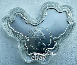 Cook Islands 2004 Leader Deng Xiaoping 100th Birthday China Map Silver Coin 1oz