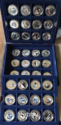 Cook Islands 2007 2008 36x $1 Dollar Coin Collection Set Royal Diamond Wedding