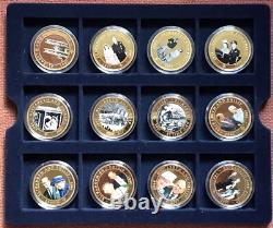 Cook Islands 2007 2008 36x $1 Dollar Coin Collection Set Royal Diamond Wedding