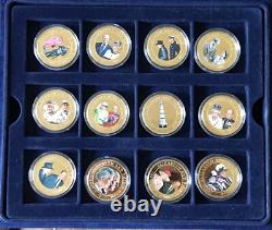 Cook Islands 2007 2008 36x $1 Dollar Coin Collection Set Royal Diamond Wedding