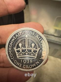 Cook Islands 2008 $1 Australia 1938 Crown 1oz 999 Silver Proof