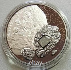 Cook Islands 2008 5$ PULTUSK METEORITE Palladium Plated Proof Silver Coin