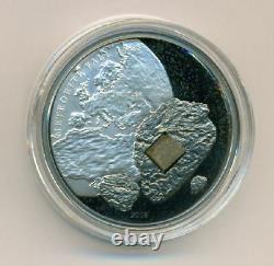 Cook Islands 2008 5$ PULTUSK METEORITE Palladium Plated Proof Silver Coin