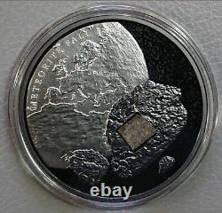 Cook Islands 2008 5$ PULTUSK METEORITE Palladium Plated Proof Silver Coin