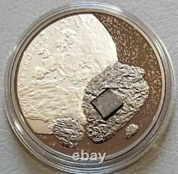 Cook Islands 2008 5$ PULTUSK METEORITE Palladium Plated Proof Silver Coin