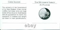 Cook Islands 2008 5$ PULTUSK METEORITE Palladium Plated Proof Silver Coin