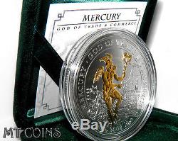Cook Islands 2008 MERCURY GOD OF TRADE & COMMERCE 2 Oz Silver Coin rare