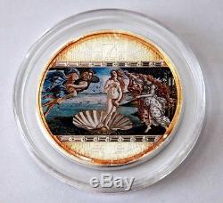 Cook Islands 2008 Masterpieces of Art series Birth of Venus proof edition