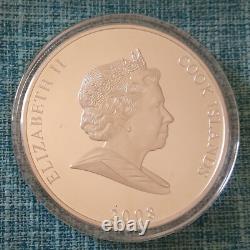 Cook Islands 2008 Year of The Rat / Mouse silver 5 oz 25 dollar color box/coa