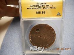Cook Islands 2009 $5 400th Anniversary Observation of Mars