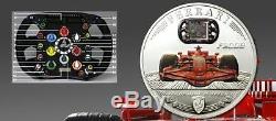 Cook Islands 2009 $5 Ferrari F2008 Carbon Formula 1 25g Silver Proof Coin RARE