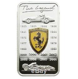 Cook Islands 2009 $5 Ferrari The Legend Car 25g Proof Silver Coin VERY RARE