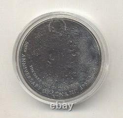 Cook Islands 2009 5$ MOON LUNAR METEORITE Antique Silver Coin