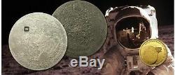 Cook Islands 2009 $5 MOON Lunar Proof Silver Coin Real Meteorite Insert