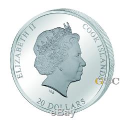 Cook Islands 2010 20$ Vitruvian Man Masterpieces of Art Premium silver gold coin