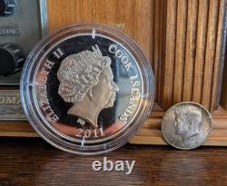 Cook Islands 2011 1 OZ Five Continents $10 Biggest Proof Silver Actual Coin