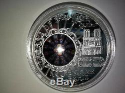 Cook Islands 2011 $10 NOTRE DAME DE PARIS 50g Silver Prooflike Coin Window Glass