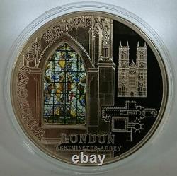Cook Islands 2011 $10 WINDOWS OF HEAVEN Westminster London 50 g Silver Coin