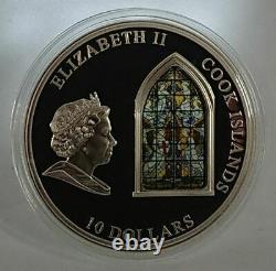 Cook Islands 2011 $10 WINDOWS OF HEAVEN Westminster London 50 g Silver Coin