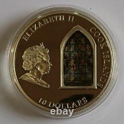 Cook Islands 2011 $10 WINDOWS OF HEAVEN Westminster London 50 g Silver Coin