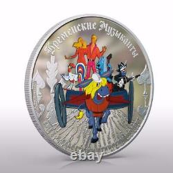 Cook Islands 2011 25$ Town Musicians of Bremen 5 Oz Limited Silver Coin