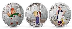 Cook Islands 2011 $5 Cartoon Karlsson on the Roof 3x1 oz Silver Coin LIMIT-300
