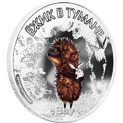Cook Islands 2011 $5 Soyuzmultfilm Hedgehog in the Fog 1 Oz Silver Proof Coin