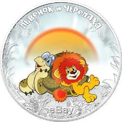 Cook Islands 2011 $5 Soyuzmultfilm Little Lion and Turte 1oz Silver Proof Coin