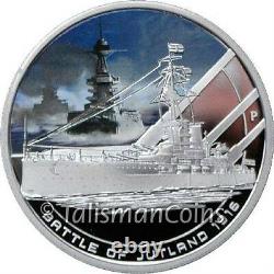 Cook Islands 2011 Famous Naval Sea Battles Jutland 1916 $1 Silver Prf FULL OGP