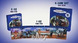 Cook Islands 2011 Proof Junglebook Complete 5 Box Coin Set Soyuzmultfilm