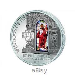 Cook Islands 2012 10$ WINDOWS HEAVEN ST. PETERSBURG Isaac Cathedral Silver Coin