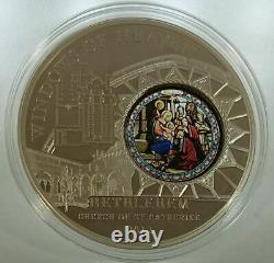 Cook Islands 2012 $10 WINDOWS OF HEAVEN St. Catherine Bethlehem 50 g Silver Coin