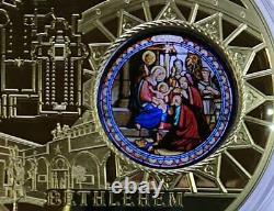 Cook Islands 2012 $10 WINDOWS OF HEAVEN St. Catherine Bethlehem 50 g Silver Coin